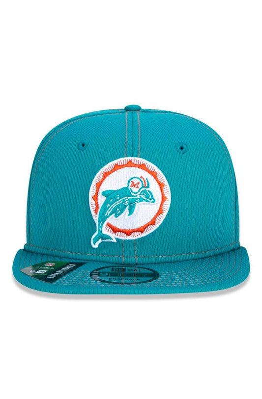 Boné New Era 9fifty Nfl On - field Coleção Sideline Miami Dolphins Verde/Laranja - NewSkull