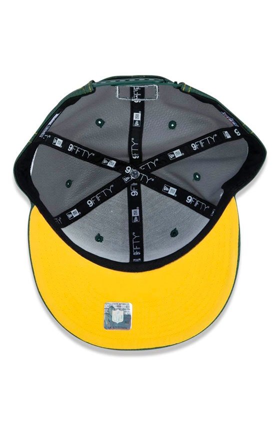 Bone New Era 9Fifty Nfl OnField Coleção Sideline Green Bay Packers Verde/Amarelo - NewSkull