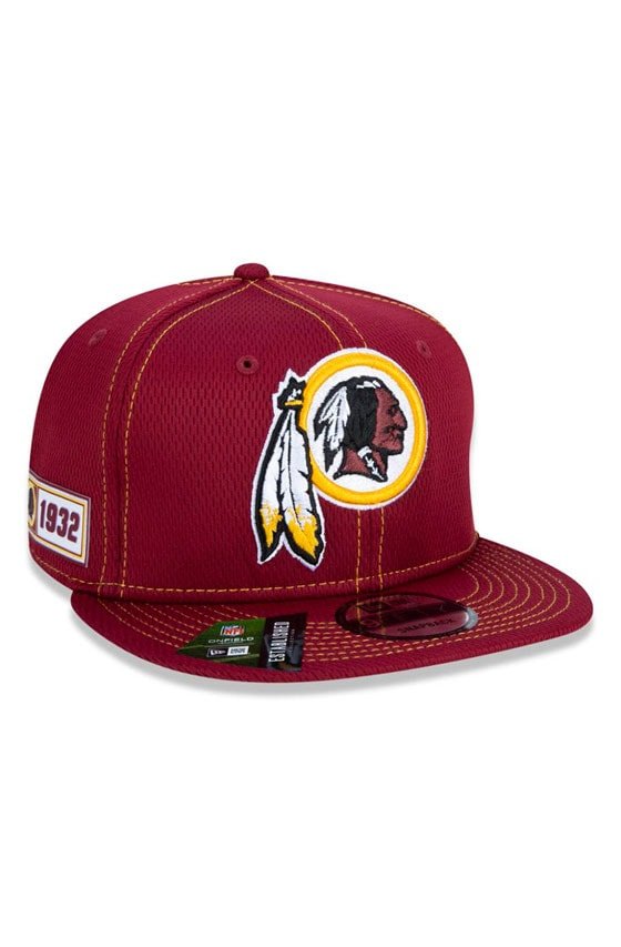Boné New Era 9Fifty Nfl Onfield Coleção Sideline Washington Redskins Bordo - NewSkull