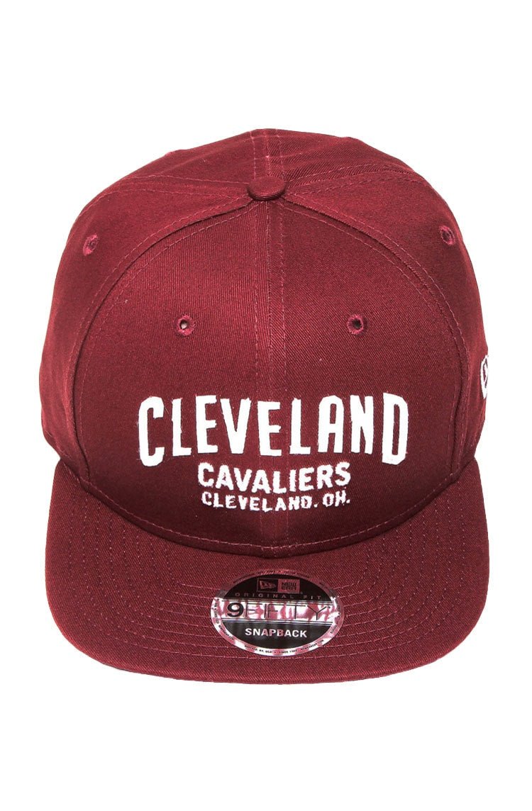 Bone New Era 9Fifty Original Fit Cleveland Cavaliers Nba Bordo/Branco - NewSkull