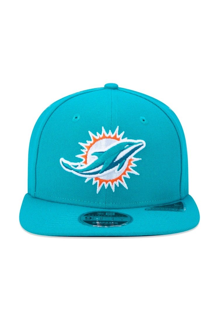 Boné New Era 9FIFTY Original Fit Snapback NFL Miami Dolphins Aba Reta Verde - NewSkull