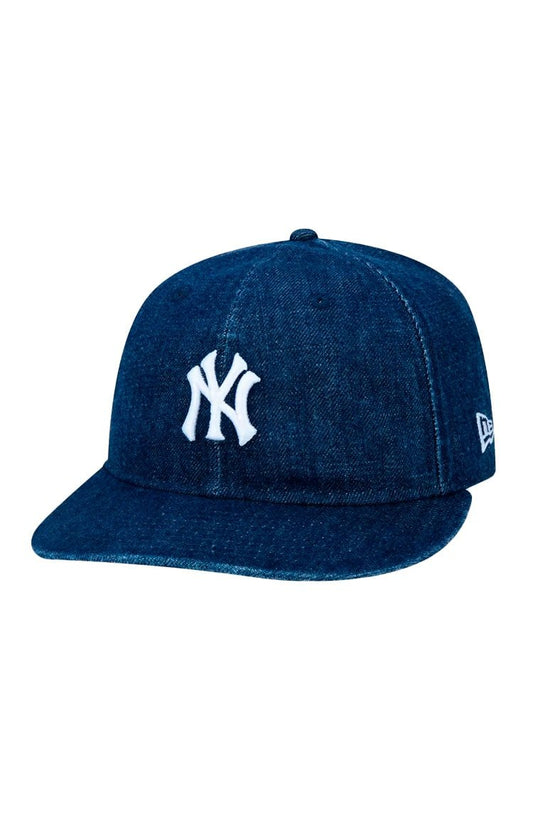 Bone New Era 9Fifty Retro Crown Mlb New York Yankees Denim Logo Marinho Azul/Branco - NewSkull
