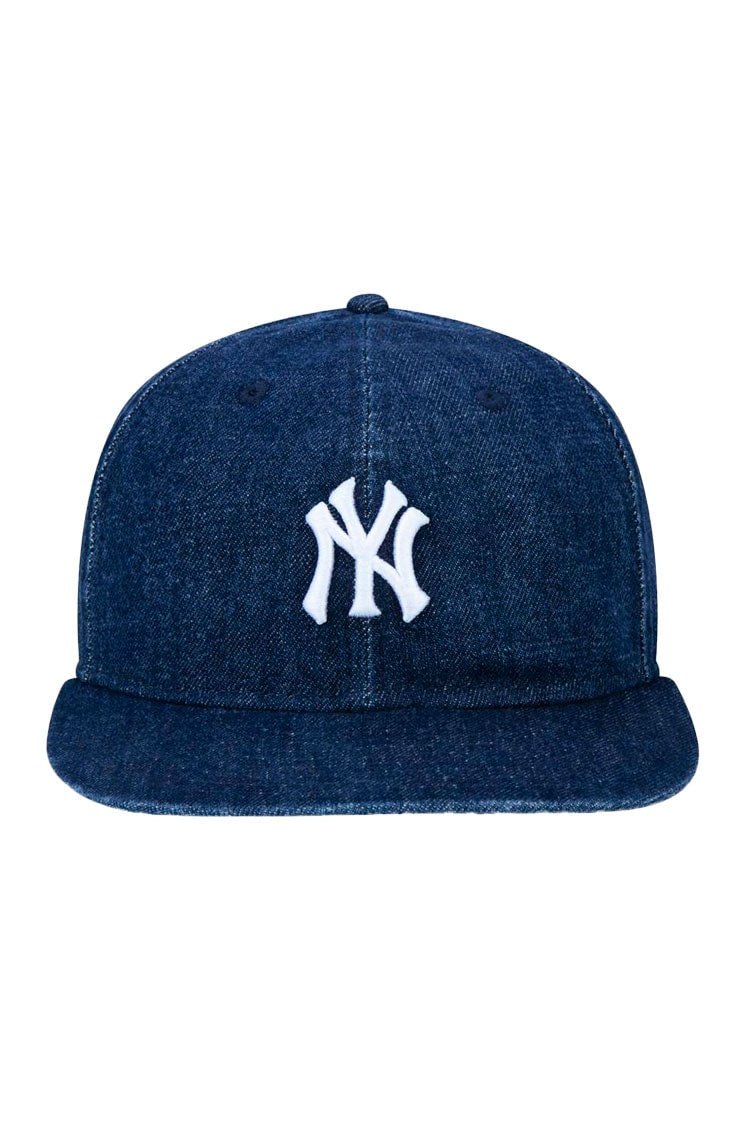 Bone New Era 9Fifty Retro Crown Mlb New York Yankees Denim Logo Marinho Azul/Branco - NewSkull