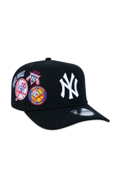 Boné New Era 9FORTY A - Frame MLB New York Yankees Core Preto/Branco - NewSkull
