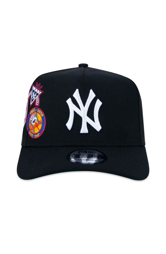 Boné New Era 9FORTY A - Frame MLB New York Yankees Core Preto/Branco - NewSkull
