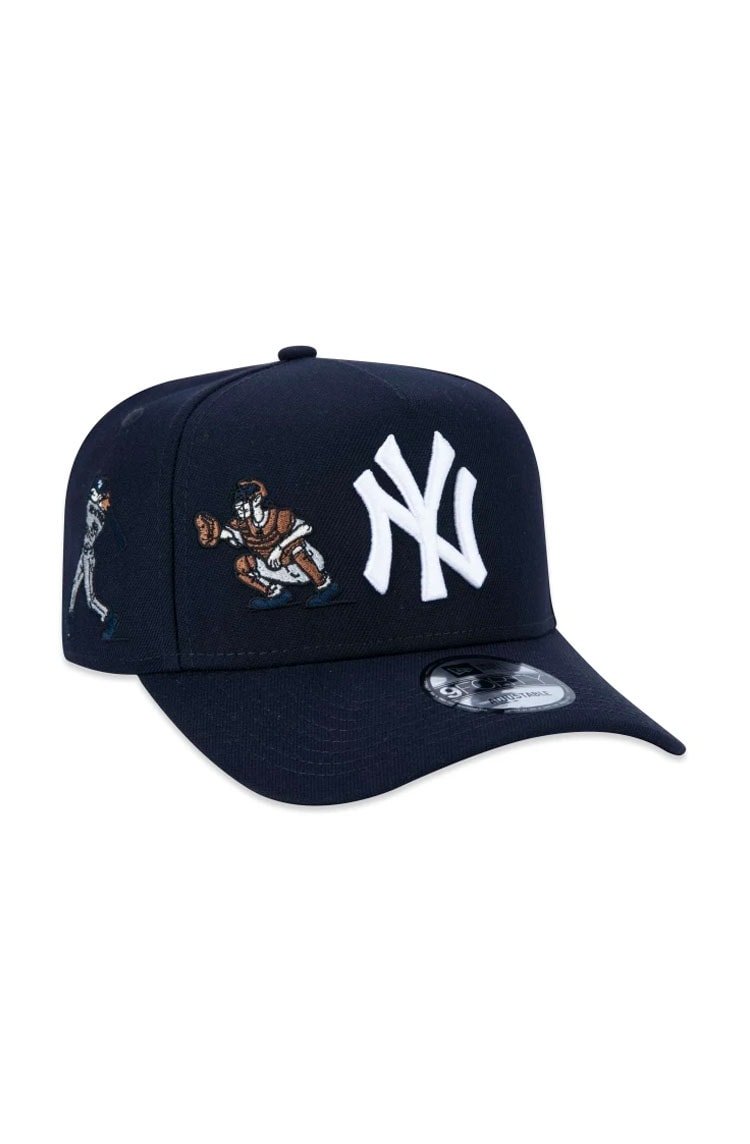 Boné New Era 9FORTY A - Frame MLB New York Yankees Freestyle Azul Marinho - NewSkull