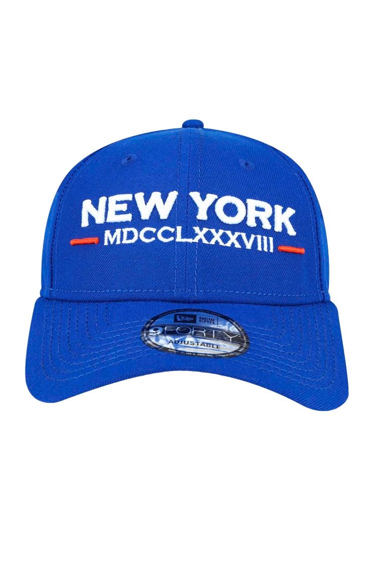 Bone New Era 9Forty Aba Curva Ajustável New York Azul/Branco - NewSkull