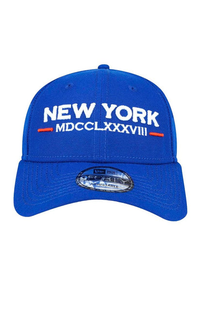 Bone New Era 9Forty Aba Curva Ajustável New York Azul/Branco - NewSkull
