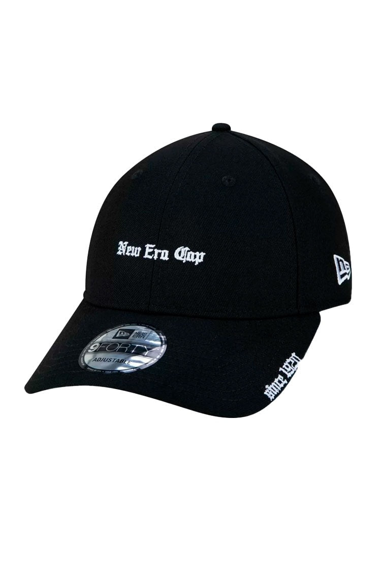 Bone New Era 9forty Black Squad Cap Preto/Branco - NewSkull