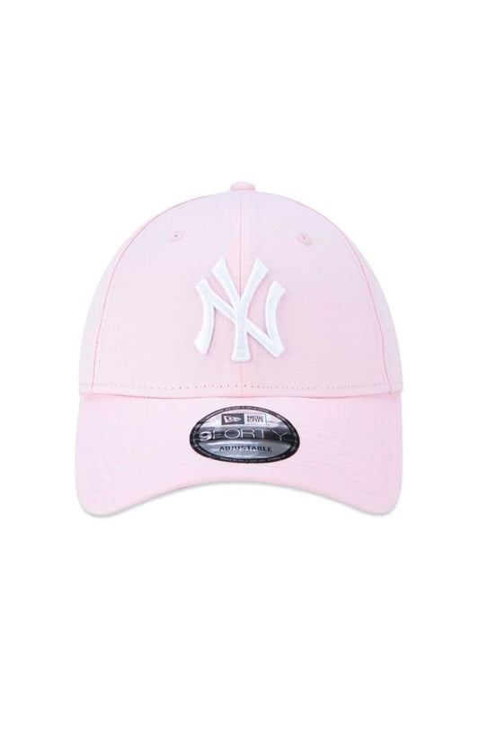 Boné New Era 9FORTY Snapback MLB New York Yankees Aba Curva Rosa/Branco - NewSkull