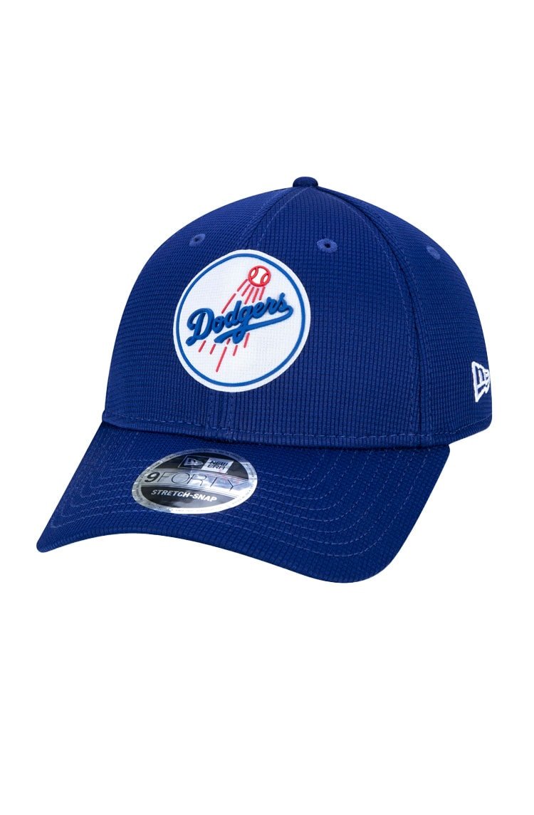 Bone New Era 9Forty Stretch Snap Mlb Los Angeles Dodgers Clubhouse Azul/Branco - NewSkull