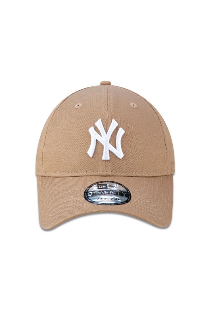Boné New Era 9TWENTY MLB New York Yankees Aba Curva Cáqui/Branco - NewSkull