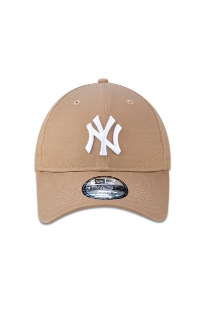 Boné New Era 9TWENTY MLB New York Yankees Aba Curva Cáqui/Branco - NewSkull