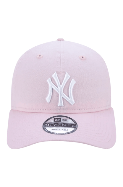 Bone New Era 9TWENTY MLB New York Yankees Aba Curva Rosa/Branco - NewSkull