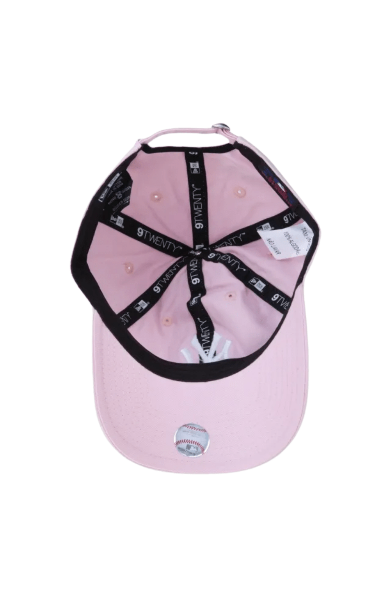 Bone New Era 9TWENTY MLB New York Yankees Aba Curva Rosa/Branco - NewSkull