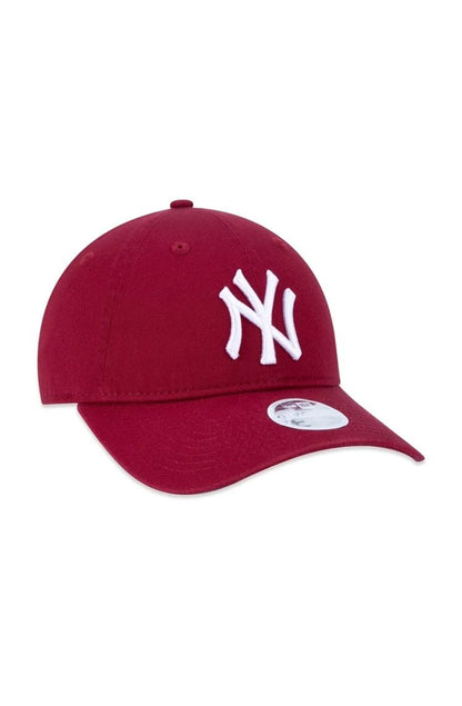 Boné New Era 9TWENTY Strapback Aba Curva New York Yankees Vermelho Escuro - NewSkull