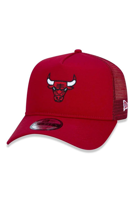 Bone NEW ERA Chicago Bulls Nba 9Forty Trucker Aba Curva Snapback Vermelho - NewSkull