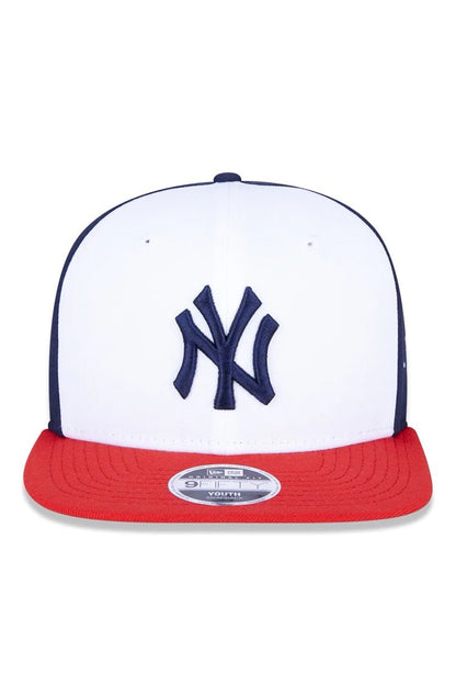 Boné New Era Juvenil 9Fifty Original Fit New York Yankees Mlb Branco/Marinho - NewSkull