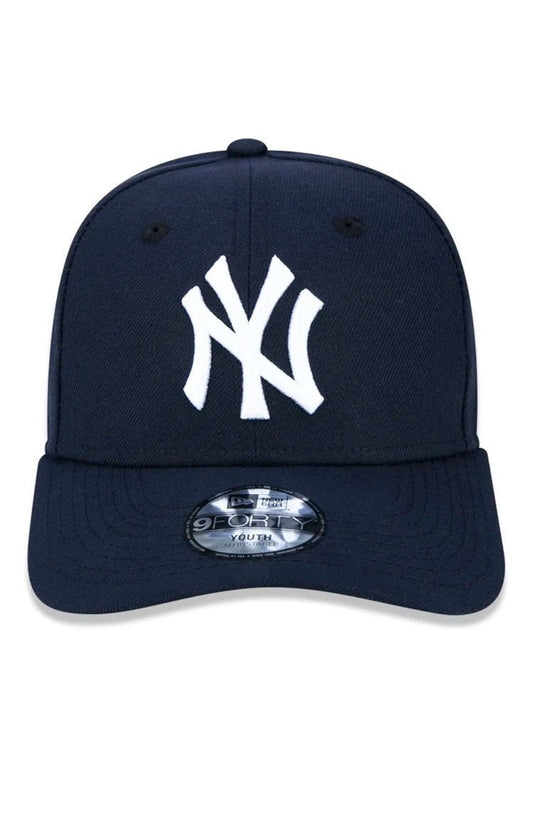 Boné New Era Juvenil 9forty Mlb New York Yankees Azul Marinho/Branco - NewSkull