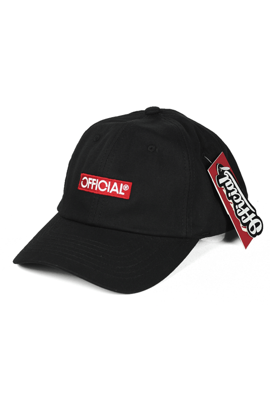 Boné Official Aba Curva Strapback Logo Bordado Preto - NewSkull