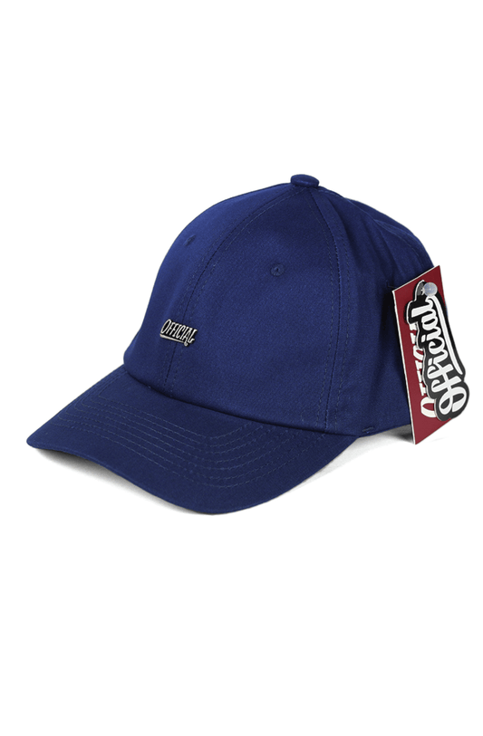 Boné Official Aba Curva Strapback Logo Metal Azul - NewSkull