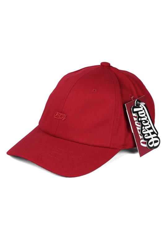 Boné Official Aba Curva Strapback Logo Metal Vermelho - NewSkull
