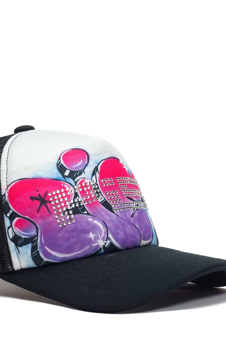 Boné Piet Crystal Grafitti Trucker Hat Preto - NewSkull