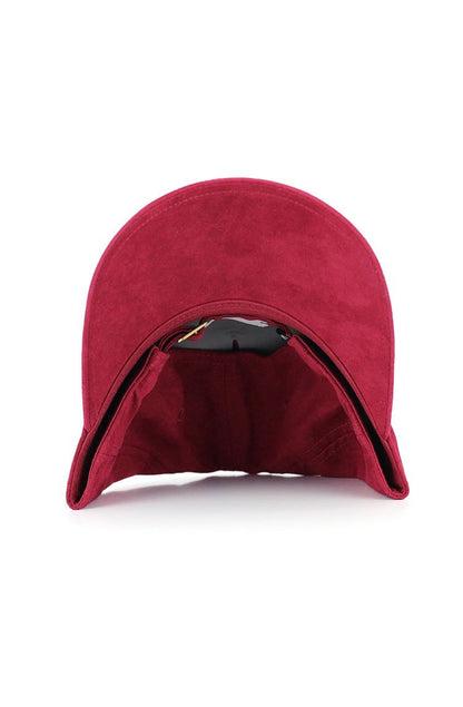 Bone PUMA Aba Curva Winterized Suede Strapback Vermelho - NewSkull