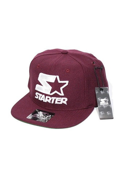 Boné Snapback Starter Black Label Burgundy White - NewSkull