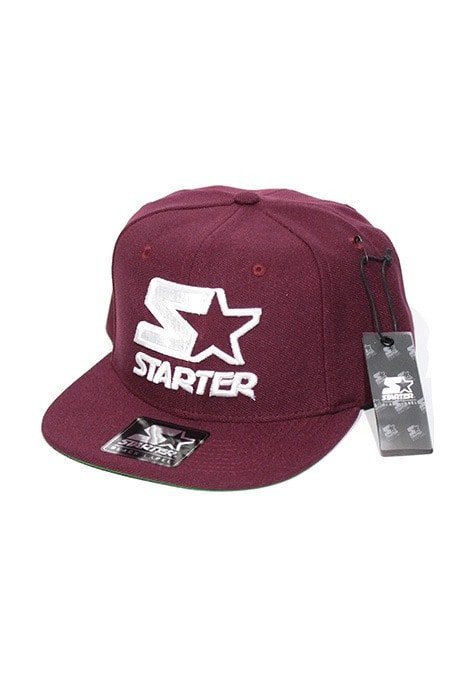 Boné Snapback Starter Black Label Burgundy White - NewSkull