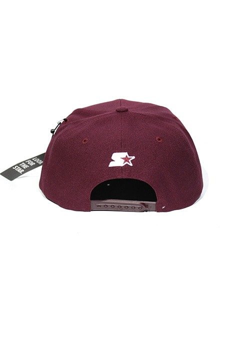 Boné Snapback Starter Black Label Burgundy White - NewSkull