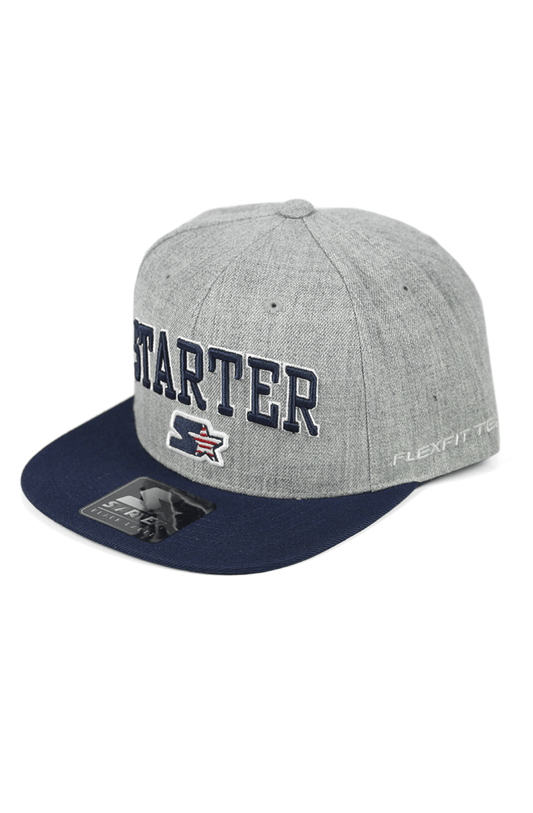Boné Starter Aba Reta Snapback Arch Logo Cinza - NewSkull