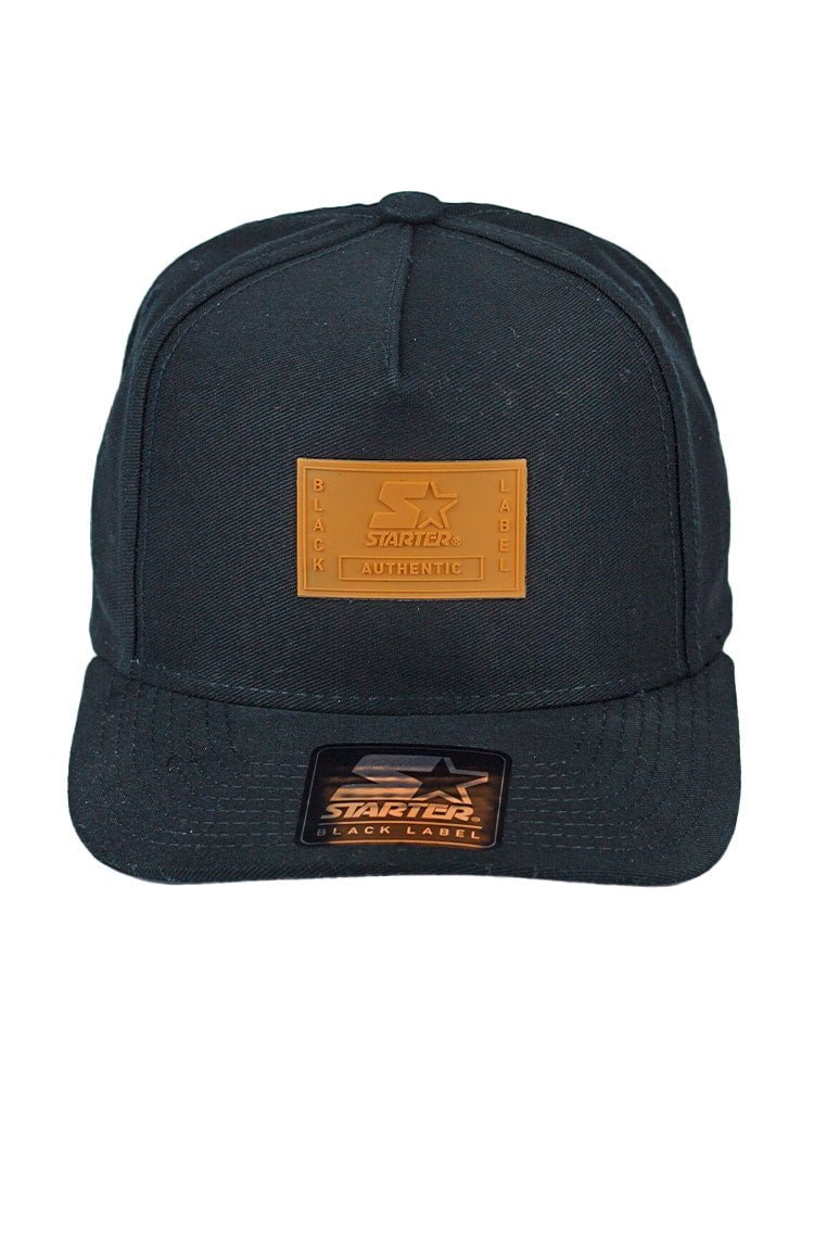 Bone Starter Authentic Aba Curva Snapback Preto/Laranja - NewSkull