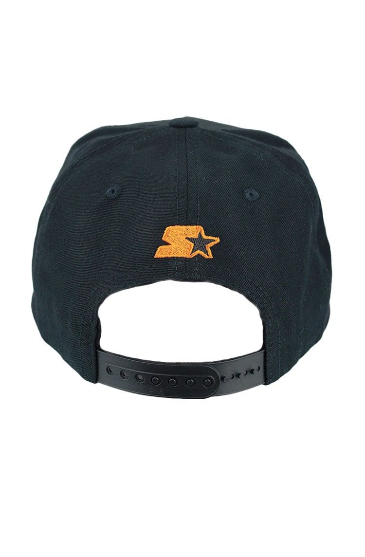 Bone Starter Authentic Aba Curva Snapback Preto/Laranja - NewSkull