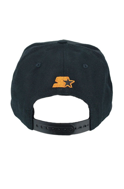 Bone Starter Authentic Aba Curva Snapback Preto/Laranja - NewSkull