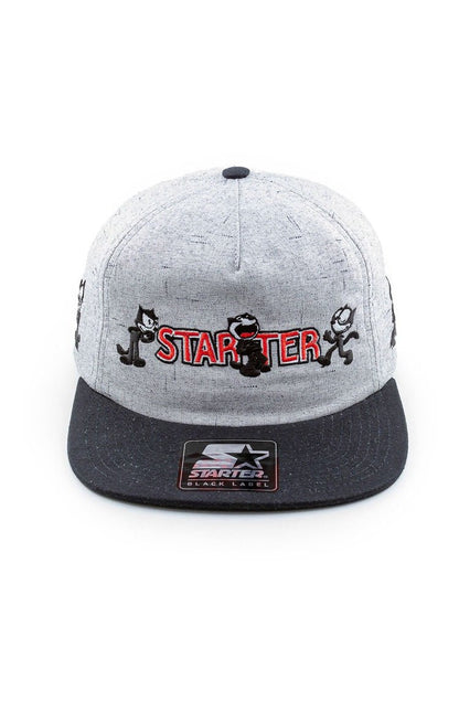 Bone STARTER Collab Felix Line Snapback Cinza/Preto - NewSkull