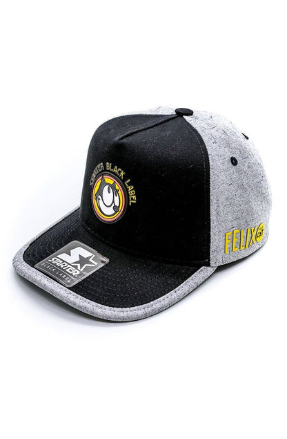 Bone STARTER Collab Felix Snapback Preto/Cinza - NewSkull