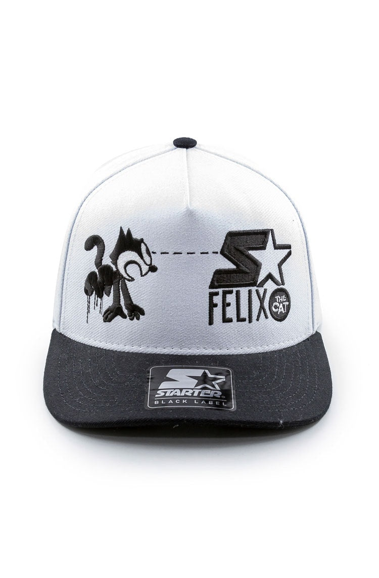 Bone STARTER Collab Felix The Cat Snapback Preto/Branco - NewSkull