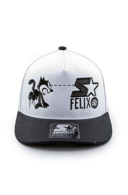 Bone STARTER Collab Felix The Cat Snapback Preto/Branco - NewSkull