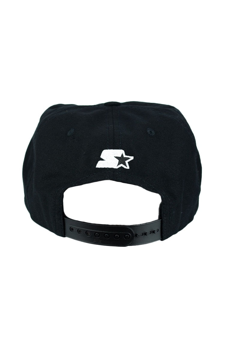 Bone Starter Logo Aba Reta Snapback Desestruturado Preto/Roxo - NewSkull