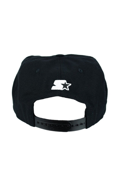 Bone Starter Logo Aba Reta Snapback Desestruturado Preto/Roxo - NewSkull