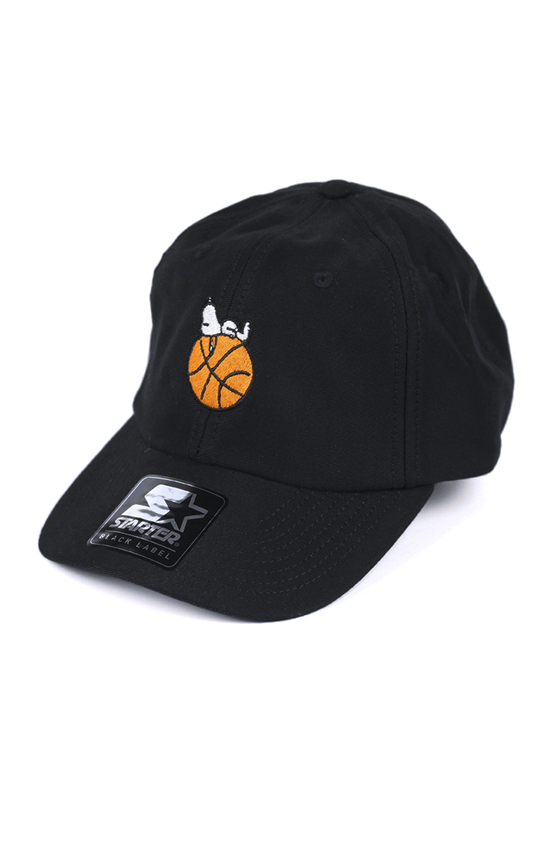 Boné Starter Peanuts Aba Curva Strapback Snoopy Basketball Preto - NewSkull