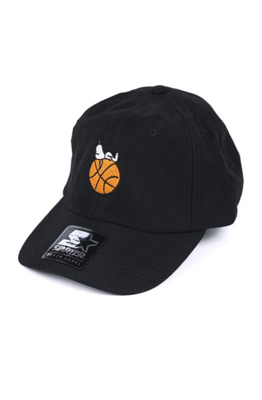 Boné Starter Peanuts Aba Curva Strapback Snoopy Basketball Preto - NewSkull