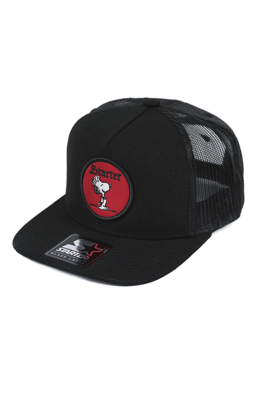 Boné Starter Peanuts Aba Reta Trucker Snoopy Visor Preto - NewSkull