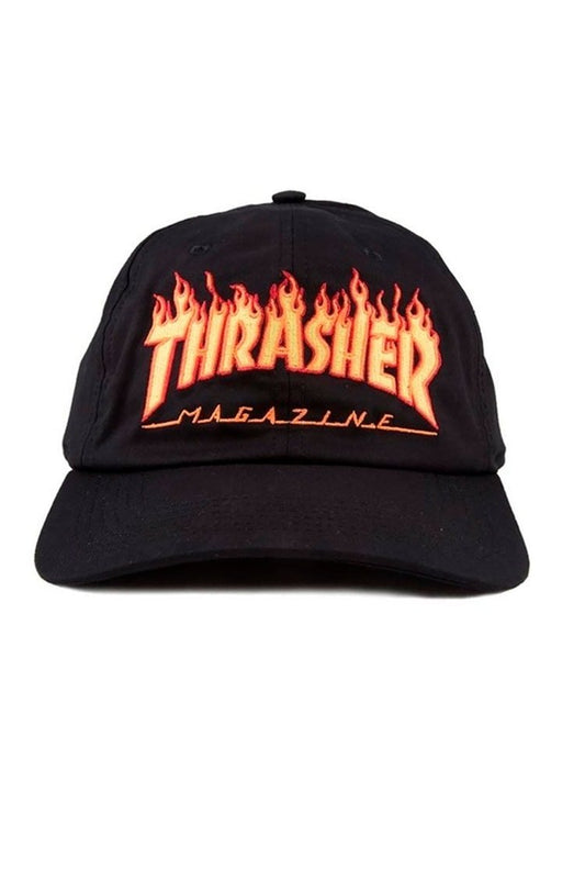 Bone Thrasher Flame Dad Hat Preto/Amarelo - NewSkull