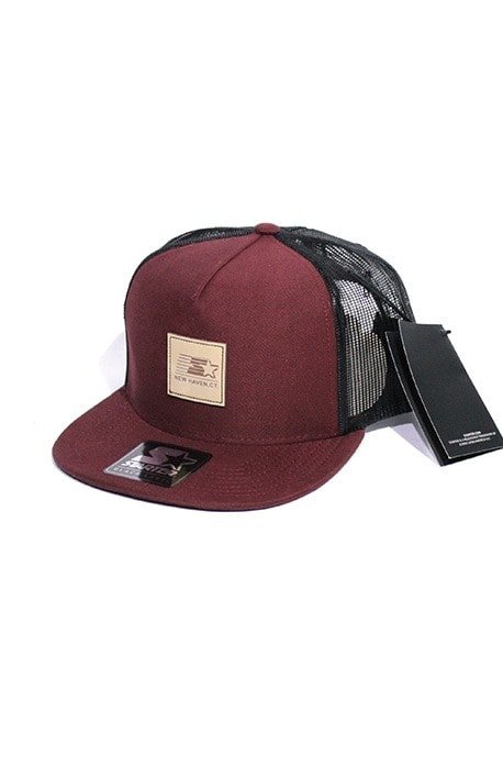 Boné Trucker Snapback Starter Black Label NH Leather - NewSkull