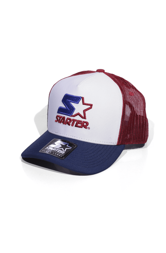 Boné Trucker Starter Black Label Flag Vermelho Snapback - NewSkull