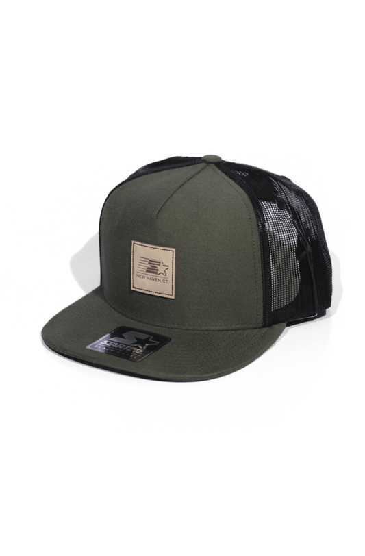Boné Trucker Starter Black Label NH Leather 2 Verde Snapback - NewSkull
