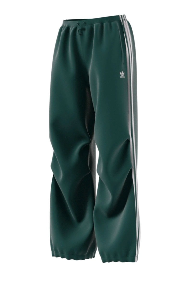 Calça Adidas Adibreak Stripes Tactel Verde/Branco - NewSkull