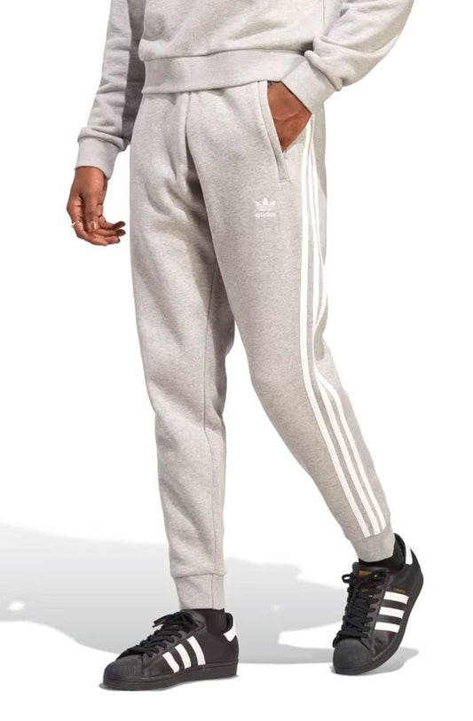 Calça Adidas Adicolor Classics 3 - Stripes Cinza Claro/Branco - NewSkull